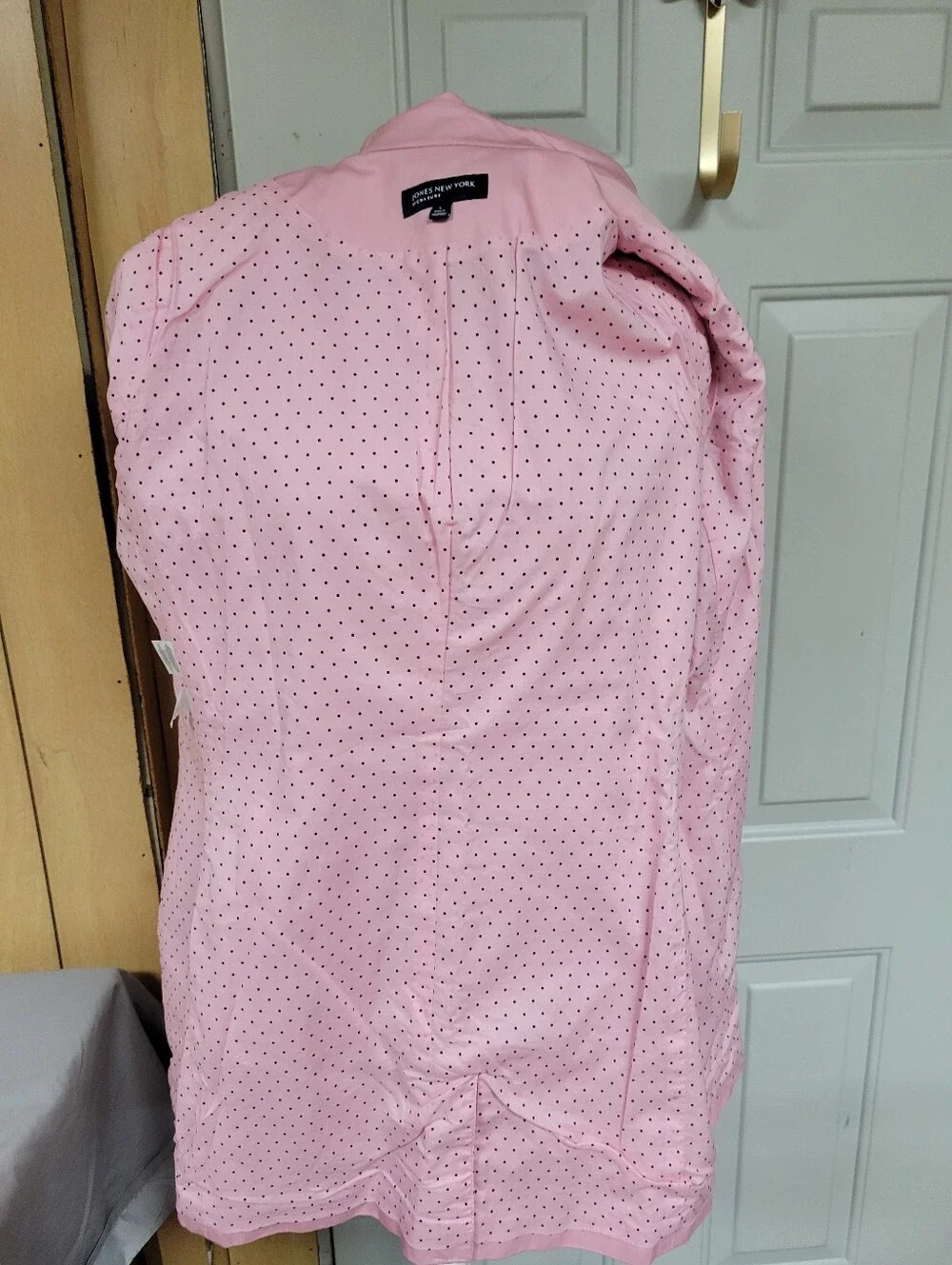 Jones New York Pink Double-Breasted Trench Coat